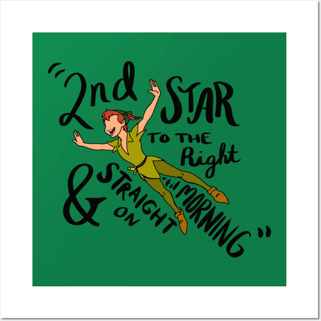 Peter Pan Wall Art by Courtneychurmsdesigns